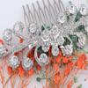 ALILANG Silvery Tone Clear Crystal Rhinestones Elegant Daisy Flower Bridal Hair Comb view 2