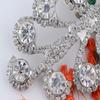 ALILANG Silvery Tone Clear Crystal Rhinestones Elegant Daisy Flower Bridal Hair Comb view 3