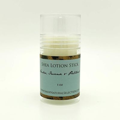 1 oz All Natural Shea Lotion Stick - Amber, Incense & Patchouli