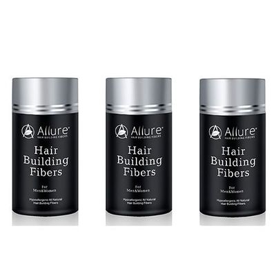3 x Allure Hair Building Fibers (HBF) (22g) (Black)