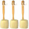 3 Pack Natural Exfoliating Loofah luffa loofa Bath Brush On a Stick - with Long Wooden Handle Back Brush for Men & Women - Shower Sponge Body Back Scrubber view 1