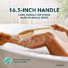 Long Handled Back Scrubber for Shower, Boar Bristle Wooden Bath Brush Long Handle for Shower - Back Brush for Shower Men or Women, (Non-Detachable Head) Shower Brush for Full Body Cleansing by rengra view 3