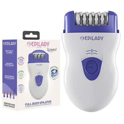 Epilady Speed Corded Epilator for Women Dual-Speed 40-Disc Root Hair Removal Device for Legs, Underarms and Bikini Area Compact Waterproof Anti-Pinch Design for Smooth Long-Lasting Results