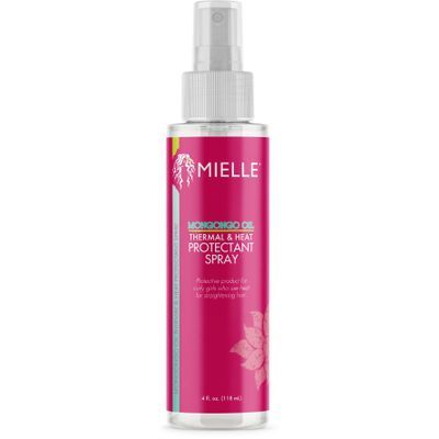 Mielle Mongongo Oil Thermal & Heat Protectant Spray, Protects Hair from Heat Damage, Intense Heat Defense, Curl Pattern Protection, Safe for All Hair Types (4 Fl Oz)