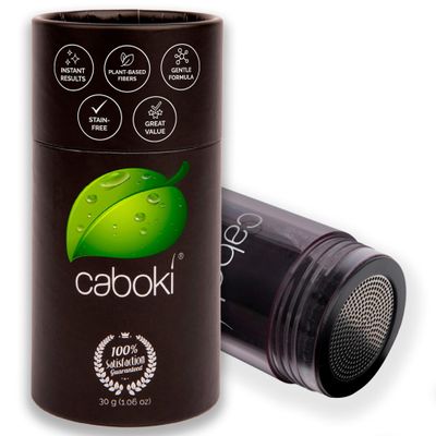 Caboki Hair Fibers for Thinning Hair Natural Plant-Based Hair Powder for Men & Women Instantly Thicker Fuller Looking Hair Clean Ingredients 30g, 90-Day Supply, Light Brown