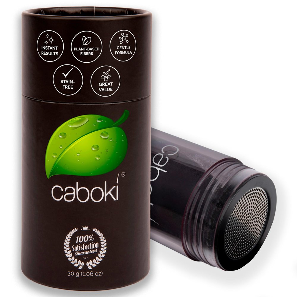 Caboki Hair Fibers for Thinning Hair Natural Plant-Based Hair Powder for Men & Women Instantly Thicker Fuller Looking Hair Clean Ingredients 30g, 90-Day Supply, Light Brown