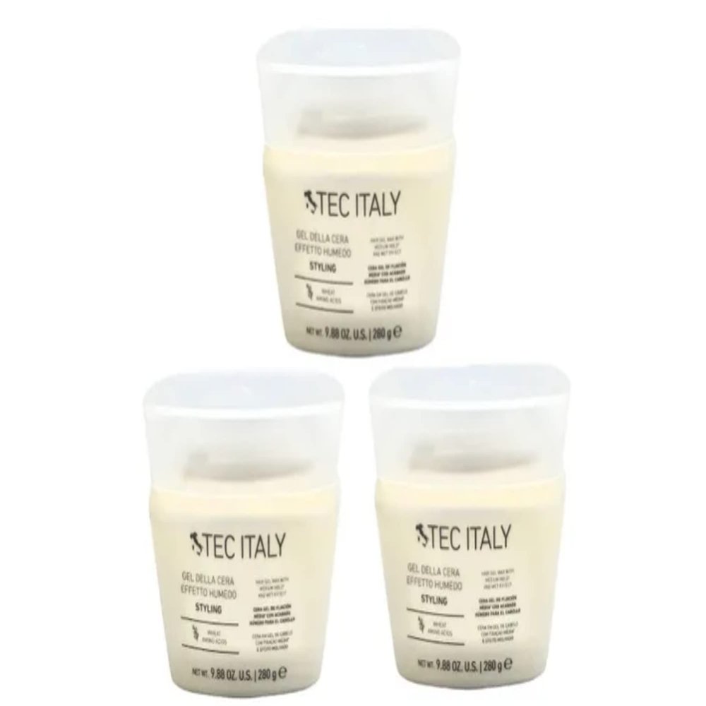 Tec Italy Gel Della Cera Effetto Humedo 280g (Pack of 3)