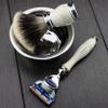Haryali London 4 Pc Mens Shaving Kit 5 Edge Razor With Silver Tip Badger Hair Shaving Brush, Stand and Stainless Steel Bowl Perfect Set For Men view 4
