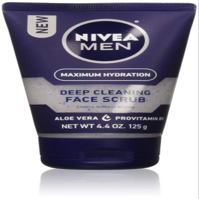 NIVEA FOR MEN Original, Deep Cleaning Face Scrub 4.4 oz (Pack of 2)