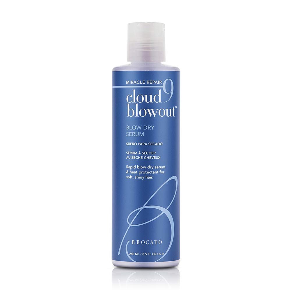 Brocato Cloud 9 Blowout Blow Dry Serum, 8.5 Ounce | Miracle Repair, Rapid Blow Dry Serum & Heat Protectant for Soft, Shiny Hair | All-Natural Hair Products for All Hair Styles, Color Safe
