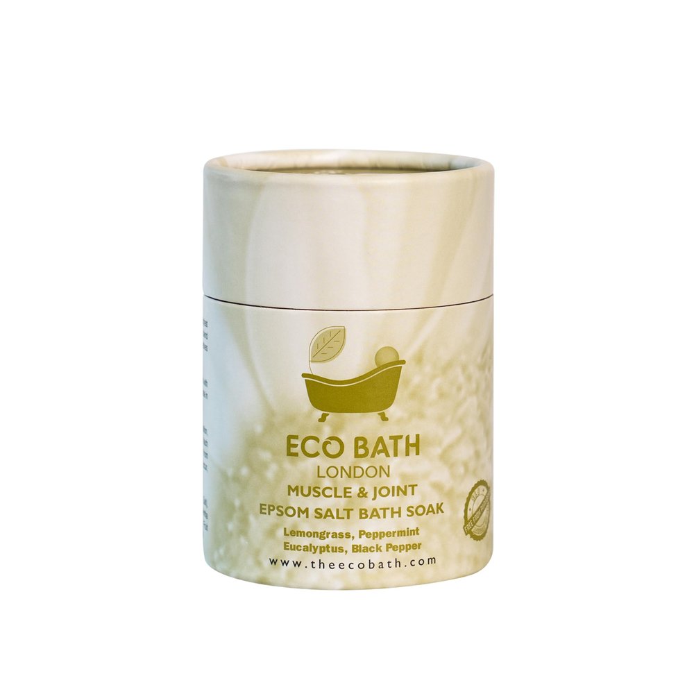 Eco Bath London Muscle and Joint Epsom Salt Bath Soak - Tube 8.8 oz (250 g), Made in UK, Magnesium Bath Salt with Eucalyptus