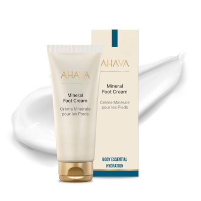 AHAVA Dead Sea Water Mineral Foot Cream - Nourishes & Hydrates Dry Soles, Prevents Cracks & Irritations, with Witch Hazel Leaf, Osmoter blend, Jojoba, Avocado, Sweet Almond & Wheat Germ Oil, 5.1 Fl.Oz