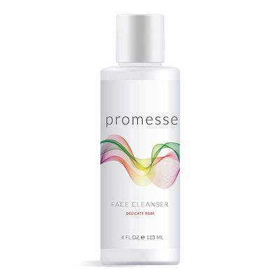 promesse Acne Control Facial Cleanser - Anti-Aging Exfoliating Wash with Glycolic & Salicylic Acid, Rose-Scented, Made in USA, Organic & Natural Ingredients