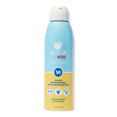Aloe Up Kids Sport Sunscreen Spray SPF 50, Water Resistant, 5.5 oz