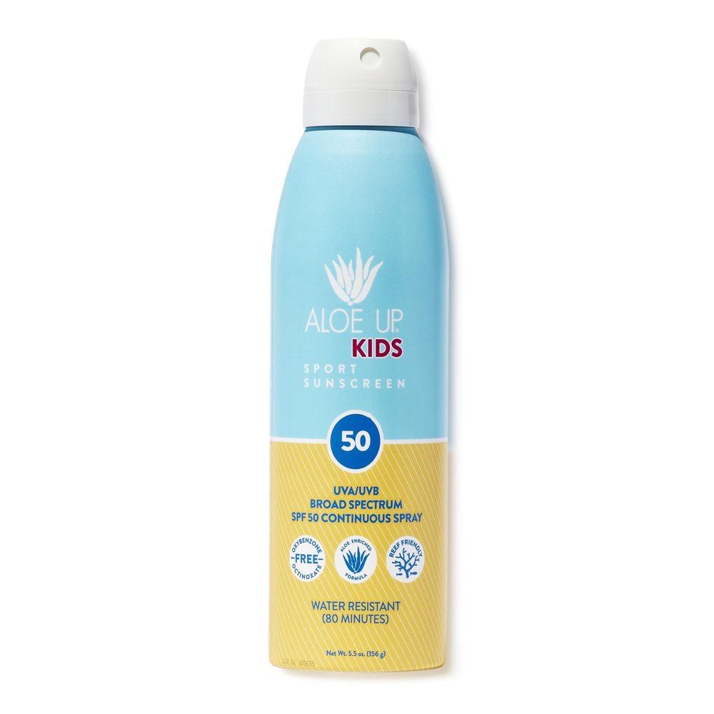 Aloe Up Kids Sport Sunscreen Spray SPF 50, Water Resistant, 5.5 oz