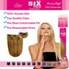 Evita 100% Human Hair Six Piece Clip In Extension 18 Inch Color F1B/30 view 3