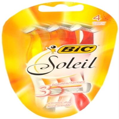 Bic Soleil Triple Blade Shavers For Women Sensitive Skin 4 Each (Pack of 2)
