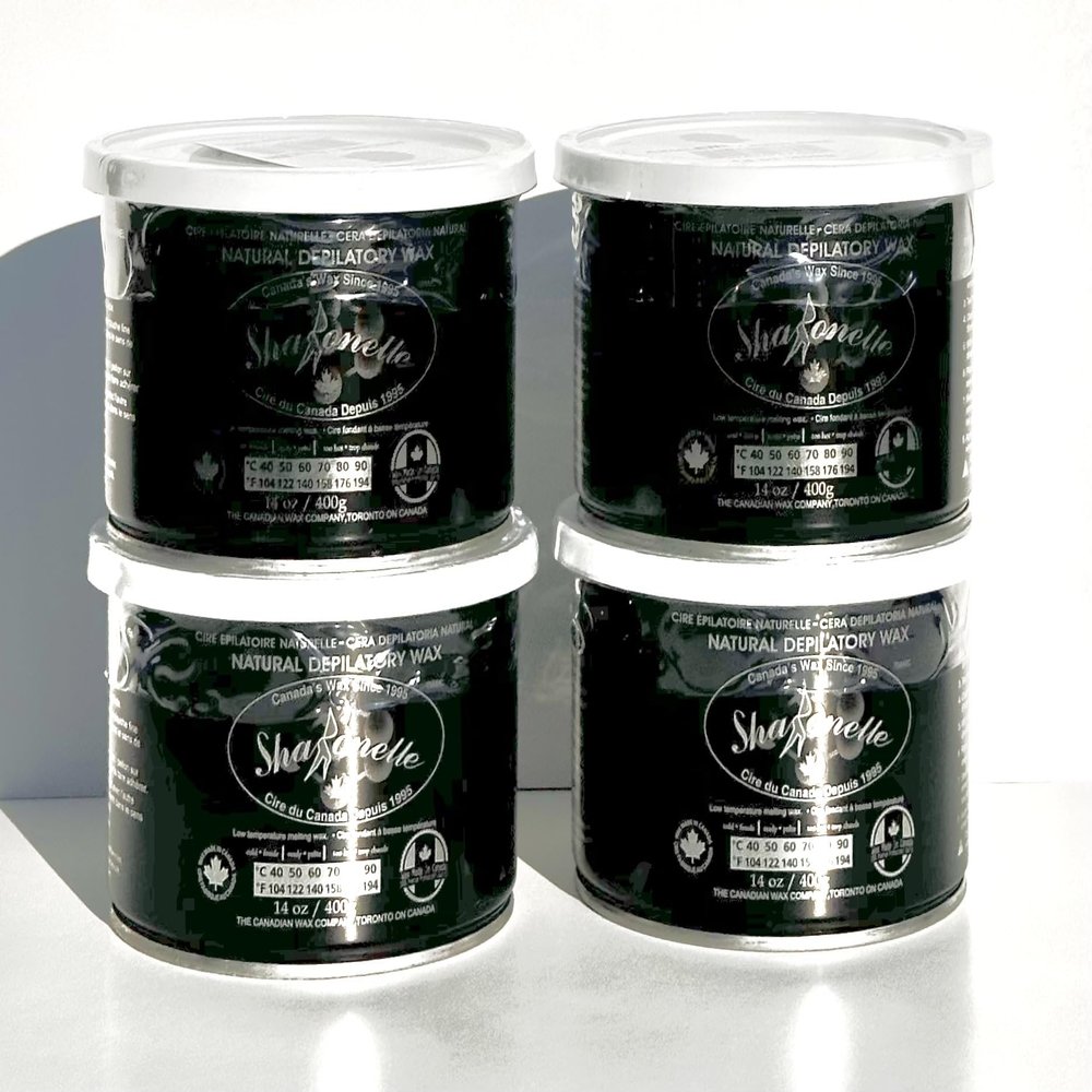 Sharonelle Natural Azulene Soft Wax for Sensitive Skin in 14 oz. - 4 cans