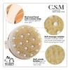 CSM Dry Brushing Body Brush for Lymphatic Drainage - Natural Boar Bristle Exfoliating Brush Set with Face Brush for Cellulite, Circulation & Glowing Skin view 3