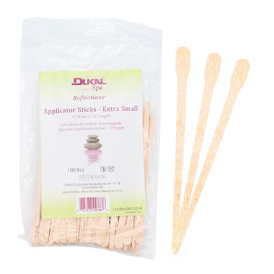 Dukal Reflections Wax Body Treatment Applicators, Beige, 1 Bag, 100 Count, 3-1/2" x 1/4"