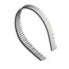 6 Pcs Unisex Black Metal Toothed Hairdressing Hair Band Head Band Hair Hoop Headwear Accessory for Women and Men view 1