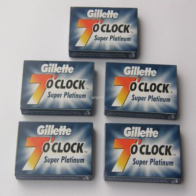 25 7 O'clock Double Edge Safety Razor Blades Platinum by 7 O'clock