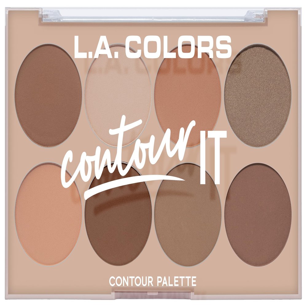 L.A. Colors I Heart Makeup Contour Palette, Medium-Deep, 1.04 Ounce