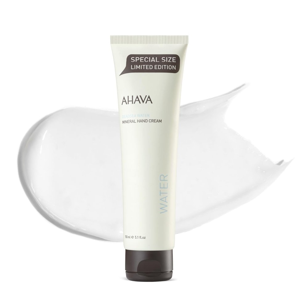 AHAVA Dead Sea Mineral Hand Cream, Original, Hand Moisturizer For Dry Cracked Hands, Light and Fast Absorbing, For All Skin Types 5.1 Fl Oz.