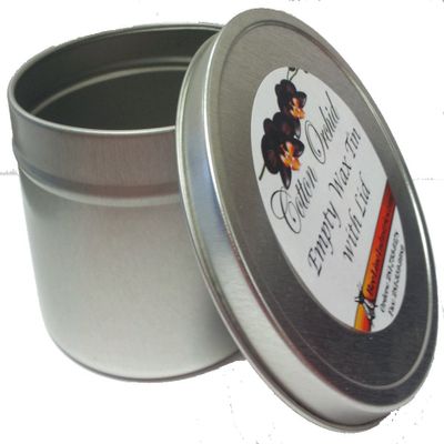 Cotton Orchid Empty Depilatory Wax Tin with Lid Included