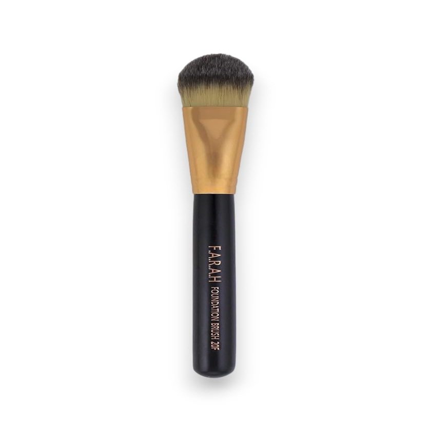 F.A.R.A.H Brushes Foundation Makeup Brush 20F for Face - Perfect For Blending Liquid, Cream, or Flawless Powder Cosmetics - Buffing, Stippling, Concealer - Premium Quality