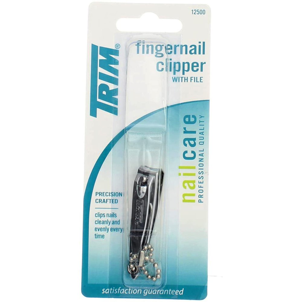 Trim Nail Care Fingernail Clipper with File (12 Pack)