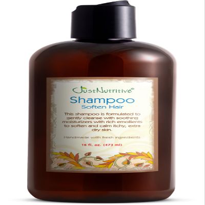 Just Nutritive Psoriasis Soften Hair Shampoo | Natural Shampoo for Scalp Concerns | Sulfate Free Shampoo for Men and Women | Scalp Treatment for All Hair Types 16 Fl Oz