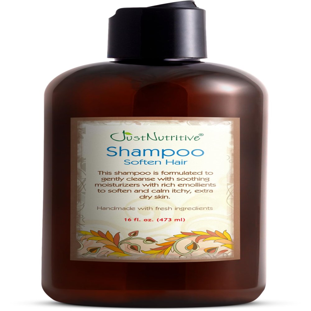 Just Nutritive Psoriasis Soften Hair Shampoo | Natural Shampoo for Scalp Concerns | Sulfate Free Shampoo for Men and Women | Scalp Treatment for All Hair Types 16 Fl Oz