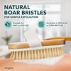 Back Scrubber for Shower - 20" Long Handle Shower Brush - Natural Bristle Back Brush - Ergonomic Handle + Silicone Anti-Slip Grip - Great Gift Idea - Men, Women + Elderly Love This (Regular Bristles) view 4