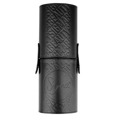 Sigma Brush Cup Holder - Two Makeup Brush Cups Snap Together for On-The-Go - Keep Makeup Brushes Clean and Protected - Makeup Brush Holder for Travel or Home - Black