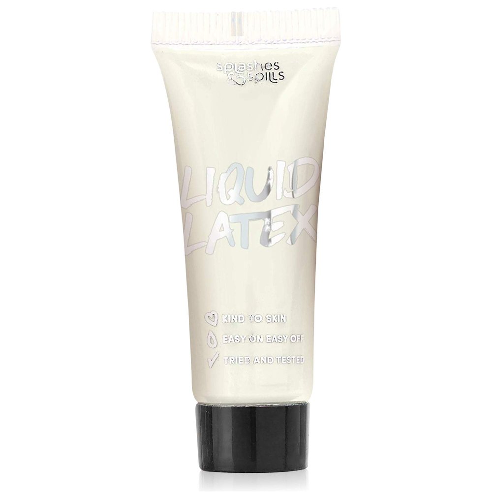 Liquid Latex Face and Body Paint | Professional Liquid Latex SFX Makeup for Costumes, Prosthetics, and Halloween Special Effects | Skin-Safe, Easy to Use and Remove | 30ml by Splashes & Spills