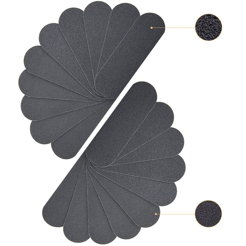 20 Pieces Stainless Steel Pedicure File Refill Pads 5.2" x 1.7'', Replacement Pads, Coarse-Fine Double Side Reusable with Removable Glue, Remove Callus & Dead Skin (20 Refills Pads)