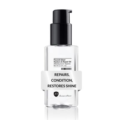 Number 4 Hair Oil, Fluoro5 Elixir Restore & Repair, Anti Frizz Serum for Damaged Hair, 2.0 oz N4 Hair Care