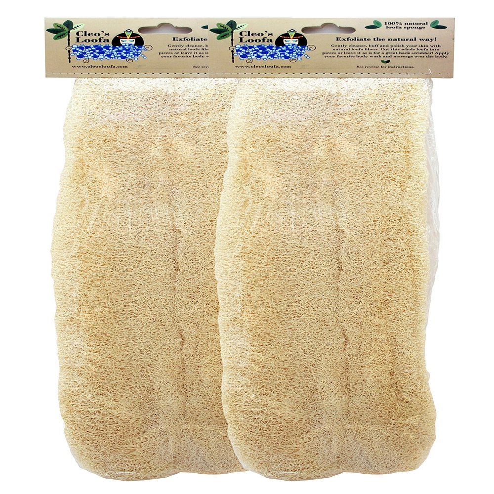2X Cleo's large whole loofa. All natural for bath and shower use. Exfoliate your skin the natural way with our top quality Egyptian loofa/luffa/loofah. large whole loofah