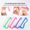 Beauticom (Pack of 4 Pieces) Mixed Colored Scrub Brush with Handle for use on Nails Brush, Cleaning Brush, Manicure Brush, Sanitize Brush, General Use Brush view 4
