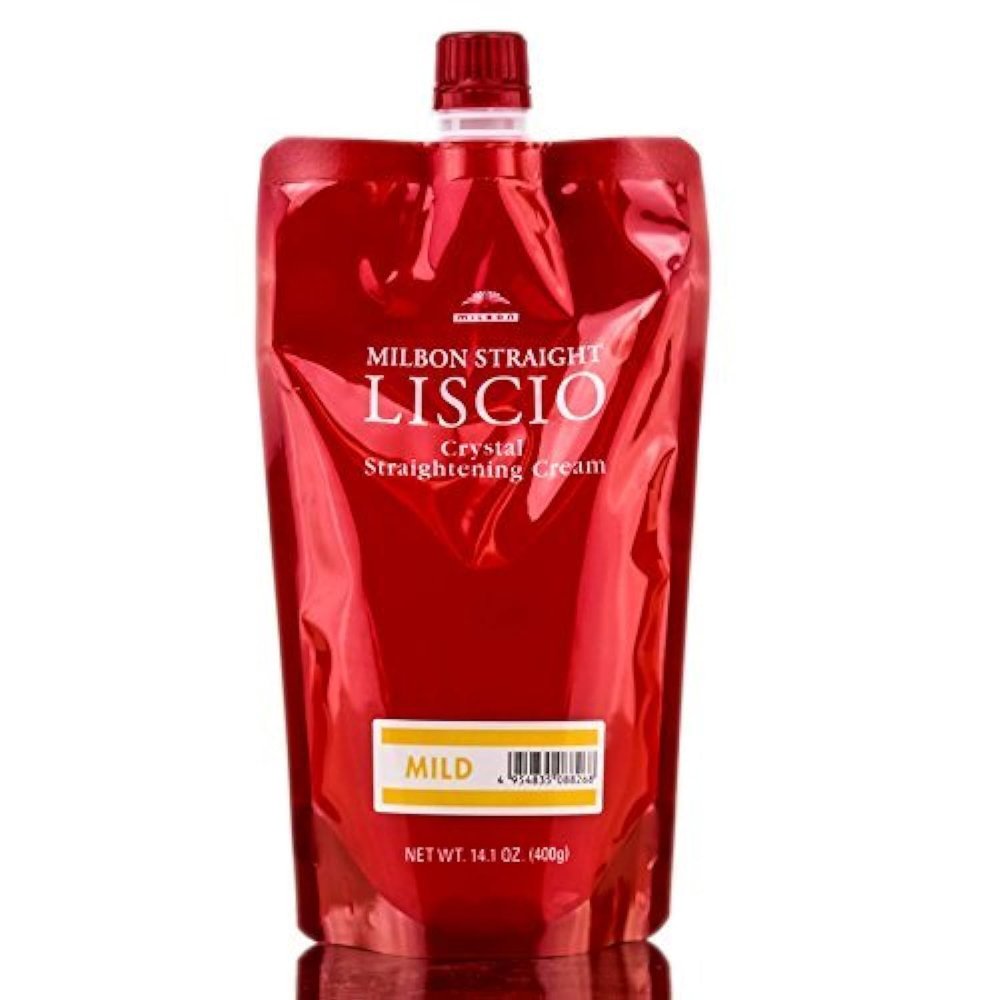 Milbon LISCIO Crystal Mild Straightening Cream & Neutralizer, 14.1OZ each, Made in Japan