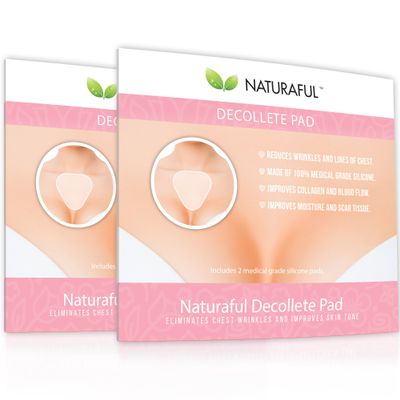 Naturaful - Chest Pads (4 Pads) Anti-Wrinkle Chest Pads For REDUCING Chest Wrinkle