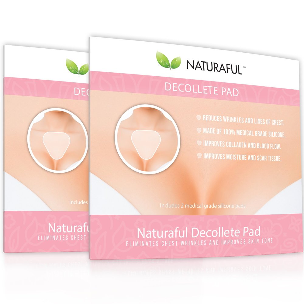 Naturaful - Chest Pads (4 Pads) Anti-Wrinkle Chest Pads For REDUCING Chest Wrinkle