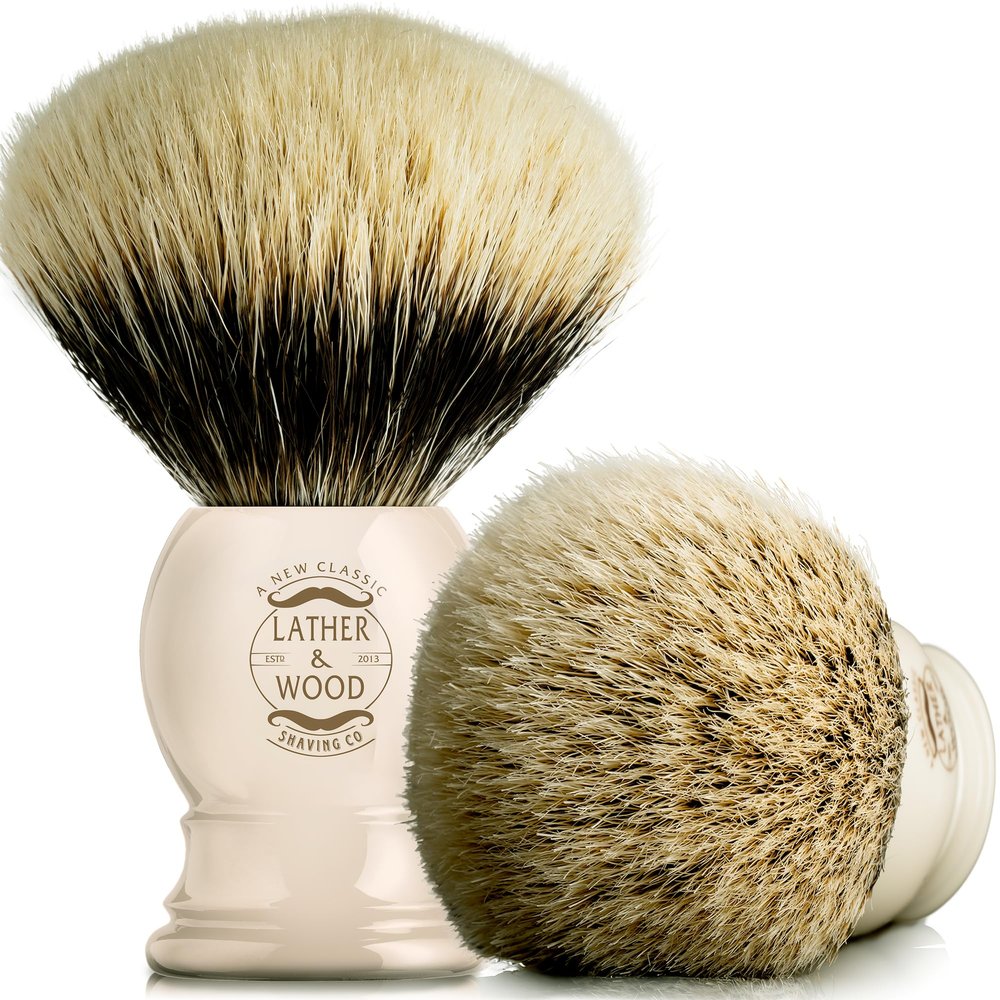 Pure Badger Shaving Brush Premium Handmade  Simply the Best Luxury Mens Shave Brush (Pure Badger)