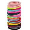 100 Count Girls Elastic Hair Ties Ponytail Holders No Metal Hair Elastics (Multicolor, 3.5 x 0.2 cm) view 1