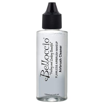 Belloccio 4 Ounce Makeup Airbrush Cleaner - Fast Acting Cleaning Solution, Quickly Flushes Out Makeup Foundation, Blush, Highlighter