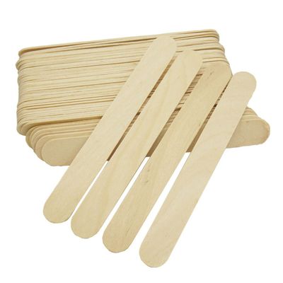 100 Pcs Wooden Wax Mask Sticks Applicator Spatulas - Length 5.9in Ice Cream Sticks and Hair Removal Wiping Wax Sticks for Eyebrow Nose Hair Removal