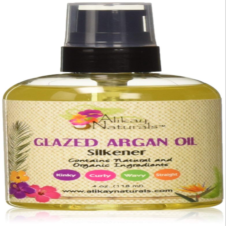 Alikay Naturals Glazed Argan Oil Silkener Natural Argan Oil, Sweet Almond Oil 4 Ounce
