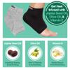 ZenToes Men's Moisturizing Cotton Sleep Socks with Vitamin E, Olive Oil and Jojoba Seed Oil to Soften and Hydrate Dry Cracked Heels (Regular, Gray and Black) view 2