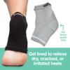 ZenToes Men's Moisturizing Cotton Sleep Socks with Vitamin E, Olive Oil and Jojoba Seed Oil to Soften and Hydrate Dry Cracked Heels (Regular, Gray and Black) view 3